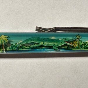 Florida Floaty Pen Hungry Alligator Moves by Swampy Wetlands Souvenir Promo Vtg